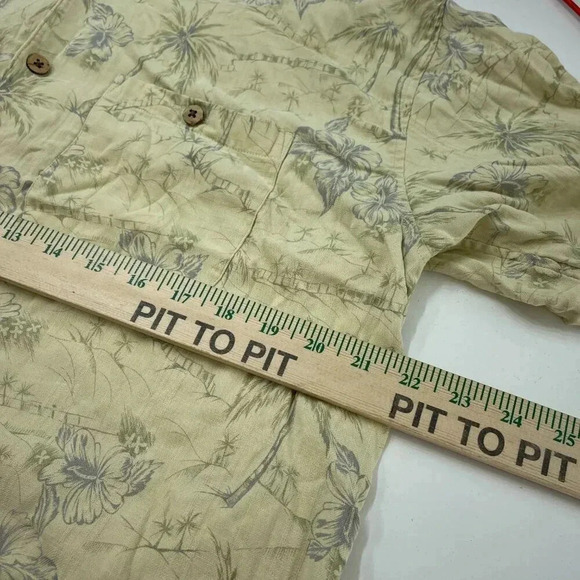 Paradise Coves Button Down Short Sleeve Silk shirt Mens L hawaiian 0201 - Picture 5 of 6